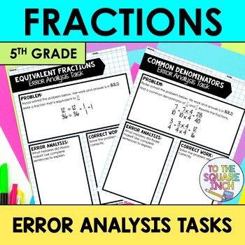 Preview of Fractions Error Analysis