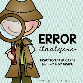 Preview of Fractions: Error Analysis (Critical Thinking Task Cards for 4th-5th)