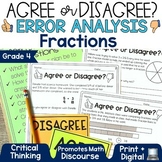 Fractions Error Analysis Activities and Word Problems Grade 4 