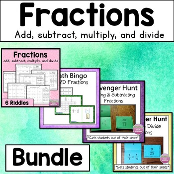 Preview of Fractions Add, Subtract, Multiply, and Divide