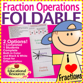 Fractions FOLDABLE for Interactive Notebooks - 2 Options -