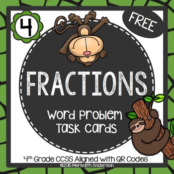 Preview of Fractions FREE Task Cards