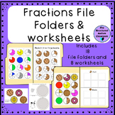 Fractions File Folders and Worksheets for Autism and Speci