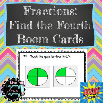 Preview of Fractions Find the Quarter | Boom Cards