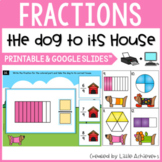 Fractions First Grade Math Center Printables and Google Slides™