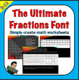 EE Math Fractions Font Keyboard License Included