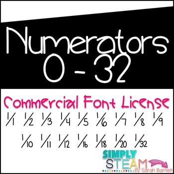 Preview of Fractions Font Commercial License - Bubbles Fonts