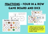 Differentiated Fractions Four in a Row Game (Half, quarter