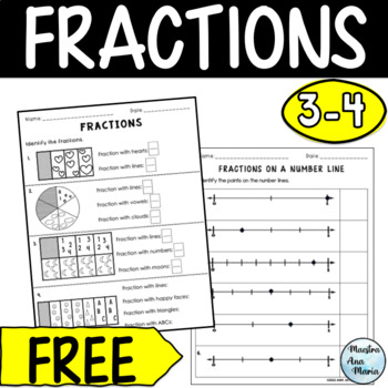 Preview of Fractions - Fractions on a Number Line - Comparing Fractions - Free