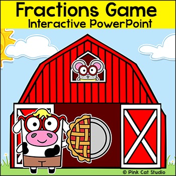 Preview of Farm Animals Fractions Game in PowerPoint Format