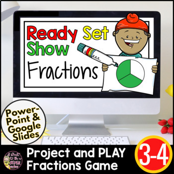 Preview of Fraction Games 3rd Grade | Fraction Review | Math Games No Prep | Test Prep Game