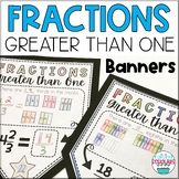 Fractions Greater Than One Banners