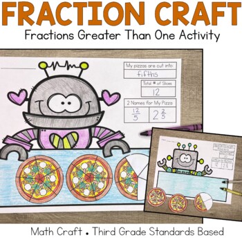 Preview of Fractions Greater Than One Craft
