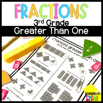 Preview of Fractions Greater Than One Worksheets