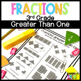 Fractions Greater Than One Worksheets