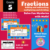 Fall Math Activities | Fraction Task Cards and Activity