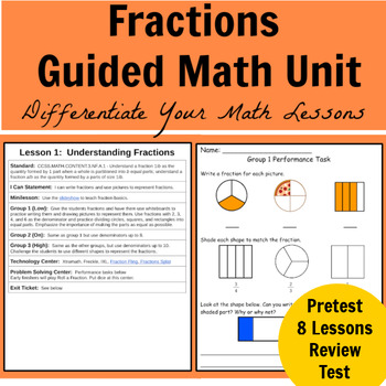 Preview of Fractions Guided Math Lessons
