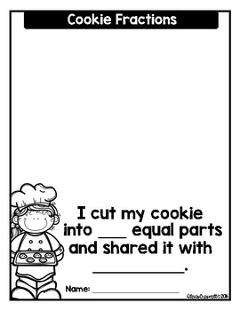 Preview of Fractions: Halves Cookies