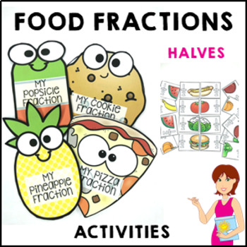Preview of Fractions Halves Food Activities 