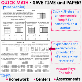 fractions homework 3rd grade