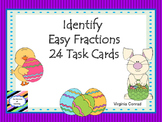 Fractions:  Identify Fractional Parts of Shapes:  Easter Theme Task Cards