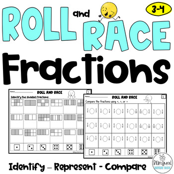 Preview of Fractions  Worksheets - Comparing Fractions - Equivalent - Math Game