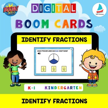 Preview of Fractions - Identify the Fraction | Kindergarten K-1 Math