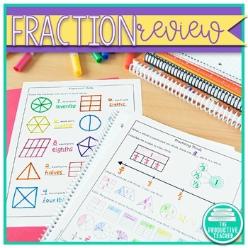 Fraction Worksheets by The Productive Teacher | TPT