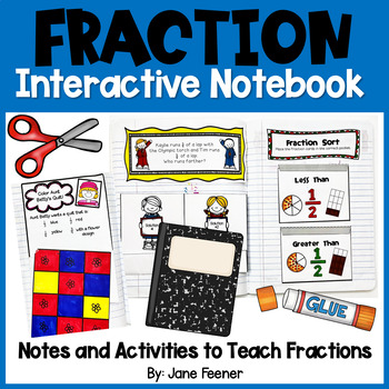 Preview of Fractions Interactive notebook and activities