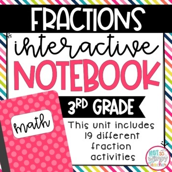 Preview of Fractions Interactive Notebook for 3rd Grade
