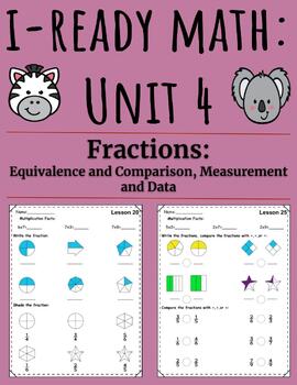 Preview of Fractions-Iready Math Unit 4-3rd Grade(20 worksheets)