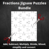 Fractions Jigsaw Puzzle Bundle: Add, Subt., Multiply, Divi