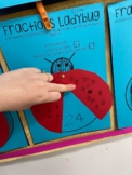 Fractions Ladybugs Year One -  finding half of shapes and 
