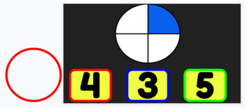 Preview of Fractions Lesson- Adapted Curriculum- Google Slide Activity- CVI Friendly