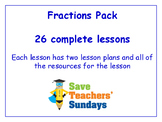 Fractions Lessons Bundle / Pack (26 Lessons for 2nd to 4th grade)