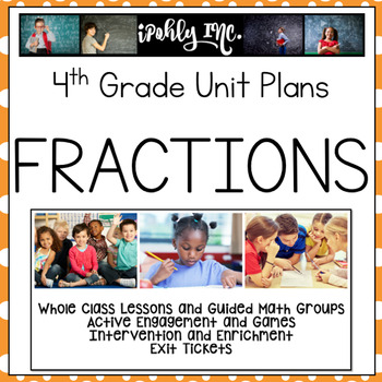 Preview of Fractions Lesson Plans 4th Grade {4.2G 4.3A 4.3B 4.3C 4.3D 4.3E 4.3F 4.3G}