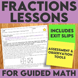 Fractions Lessons for Guided Math | Differentiated | 2020 