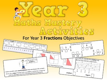 Preview of Fractions Mastery Activities – Year 3