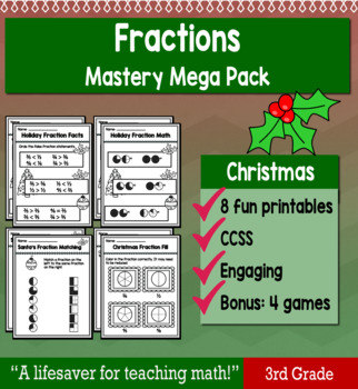 Preview of Fractions "Mastery Pack" for December