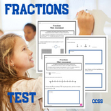 Fractions Math Assessment Grade 4 (4.NF.5-7)