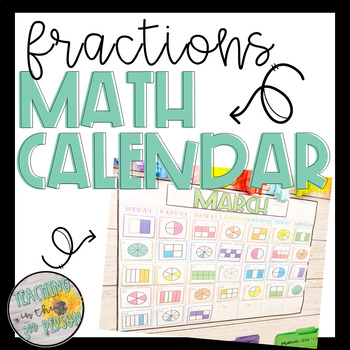 Preview of Fractions Math Calendar - Daily Fraction Review