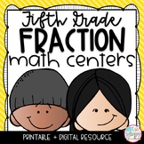Fractions Math Centers FIFTH GRADE