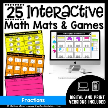 Preview of Fractions Math Centers - Math Games