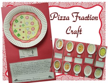 Preview of Fractions Math Craft Pizza