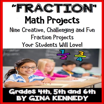 Preview of Fraction Projects, Math Enrichment for Upper Elementary, Vocabulary Handout