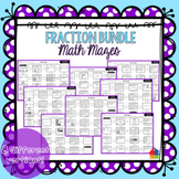 Fractions Math Maze BUNDLE