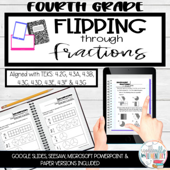 Preview of Fractions Math Notebook - Print and Digital