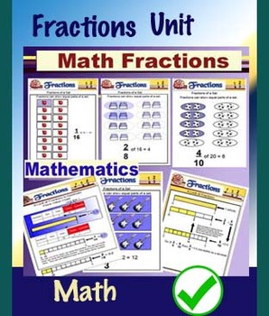 Preview of Fractions Unit   ( Number Sense Math Education PDF File) - 58 Pages