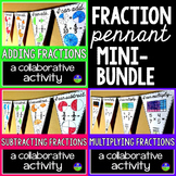 Fractions Math Pennant Activity mini-bundle