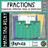 Fractions Math Tag Relay